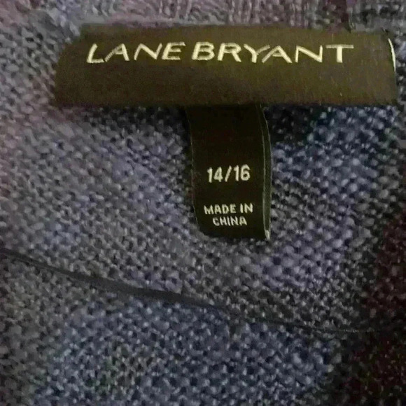 Lane Bryant Red Blue Star Print Open Front Sleeveless Cardigan size 14 size 16 - Picture 4 of 6